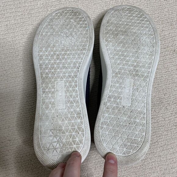 Steve Madden BEALE Sz 10 Navy Knit Fabric Slip On Low Top Shoes Womens Comfort - Picture 10 of 11